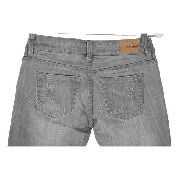 Anchor Blue Jeans Juniors Size 3 Gray Stretch Super Skinny Iris Low Rise - Picture 1 of 9
